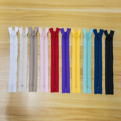 YKK Coil Nylon close end zipper 14cm round head 10 colors YKK尼龍密尾拉鍊 圓頭 14cm 10色