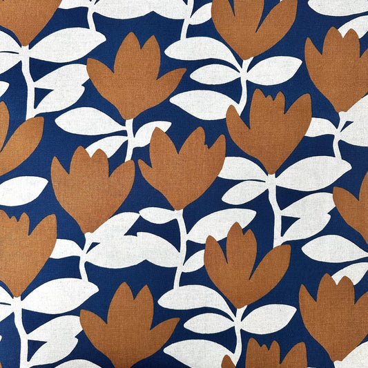 Japan | abstract flowers 北歐抽象花葉 | cotton linen 棉麻