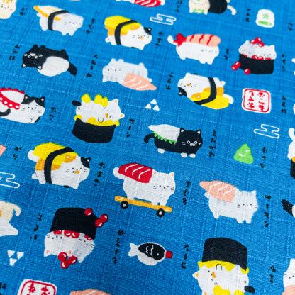 Japan | sushi cat 壽司貓貓 | cotton printed dobby 竹節棉