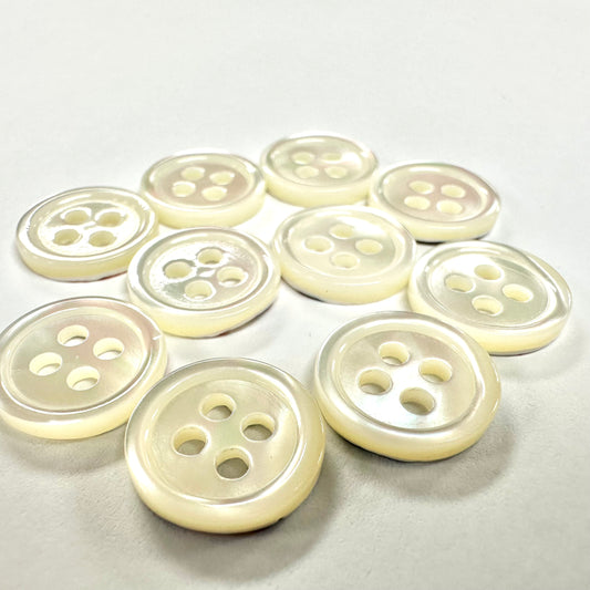 Japan natural shell buttons 日本天然白蝶貝鈕扣 9mm 10mm 11mm 13mm