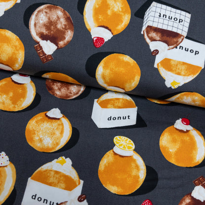 Japan | Boston cream donuts 波士頓冬甩 | cotton printed oxford 純棉