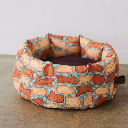 Japan | SAKAMOTO AKO 貓貓餅乾 - OYATSU | cotton printed oxford 純棉