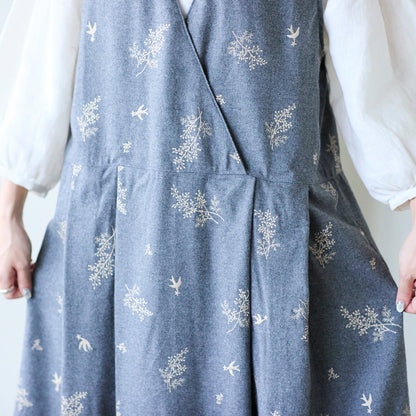 Japan | VIYELLA Mimosa 花束刺繡 | cotton yarn dyed embroidery 法蘭絨純棉