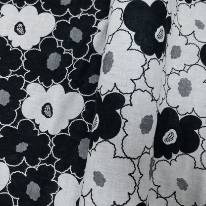 Kobayashi | Nordic floral 北歐拼色線條花 | cotton double weave jacquard 純棉雙面提花