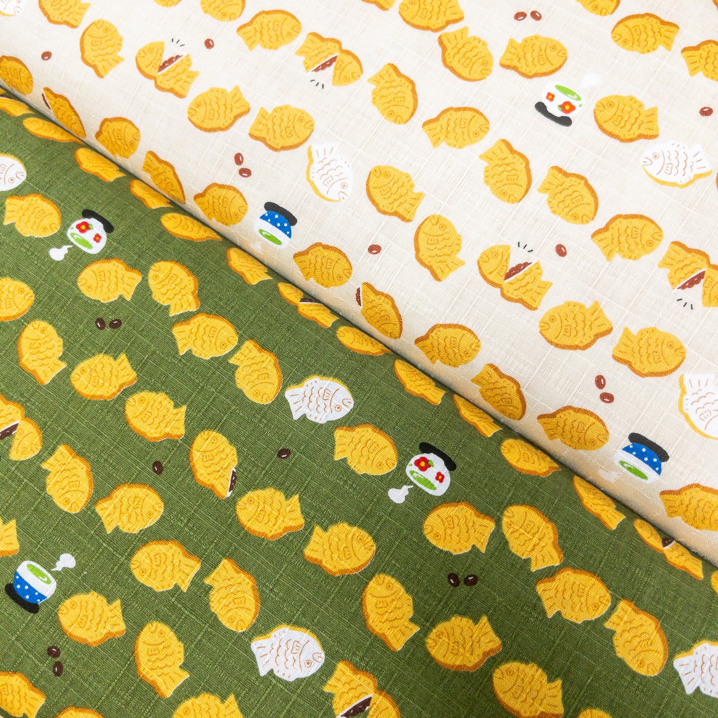 Japan | taiyaki 紅豆鯛魚燒 | cotton printed dobby 竹節棉