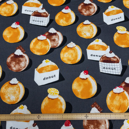 Japan | Boston cream donuts 波士頓冬甩 | cotton printed oxford 純棉