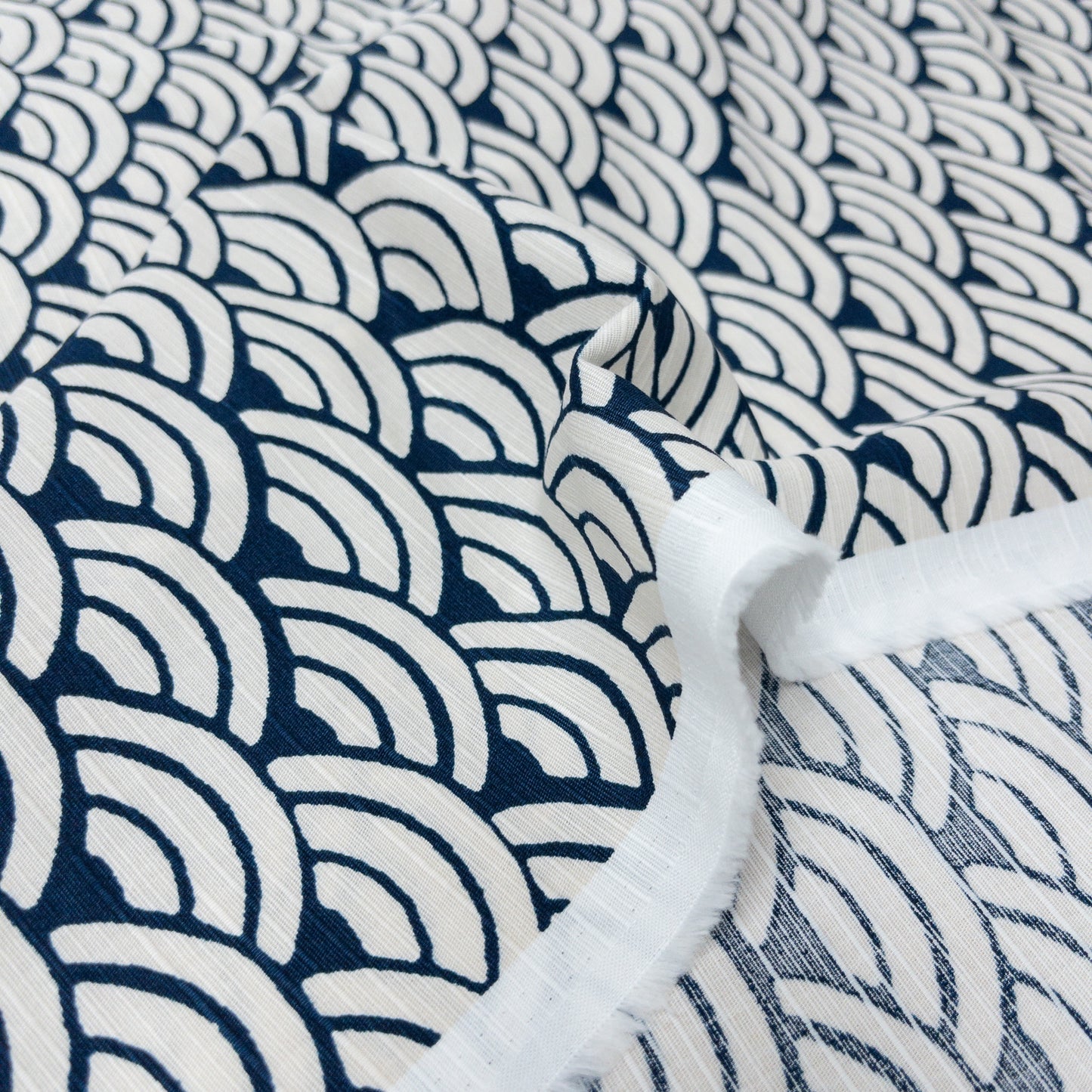 Japan | seigaiha 青海波竹節綿 | cotton printed sheeting 純棉