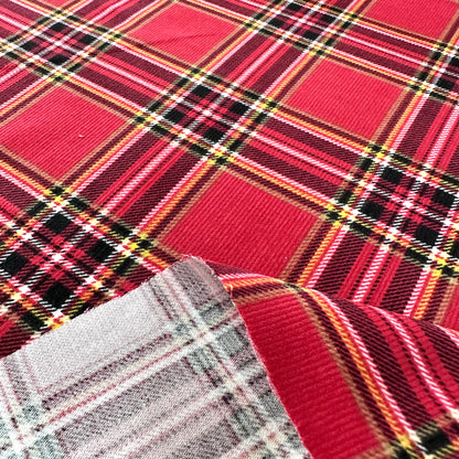 Japan | tartan 方格紋 | cotton printed corduroy 薄燈芯絨