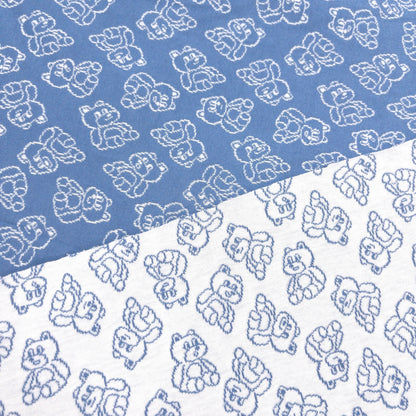 maffon | teddy bear 啤啤熊仔 | cotton jacquard knit 雙面純棉提花針織 - 160cm