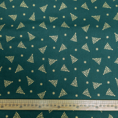 Japan | gilded christmas tree 燙金聖誕樹 | cotton printed sheeting 純棉