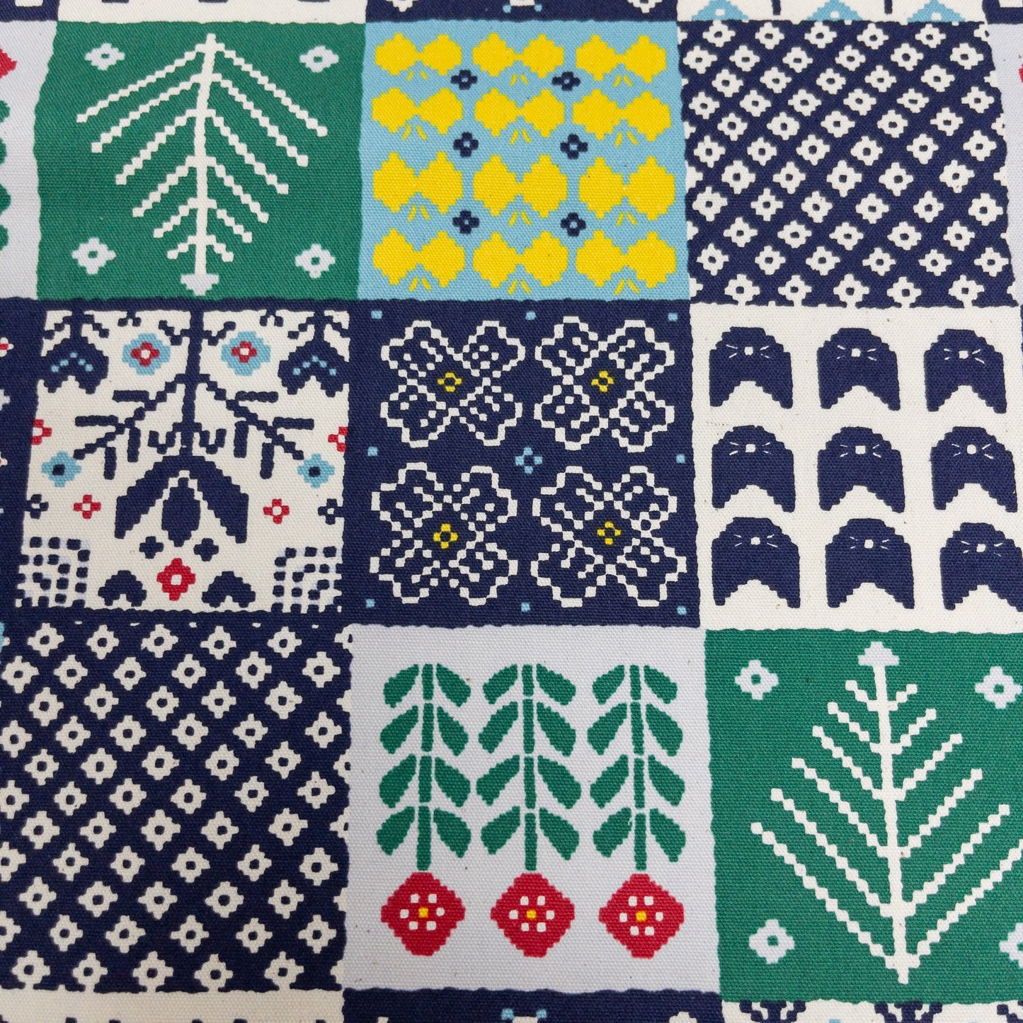 Japan |Plaid faux embroidery 格仔仿刺繡 | cotton printed oxford 純棉