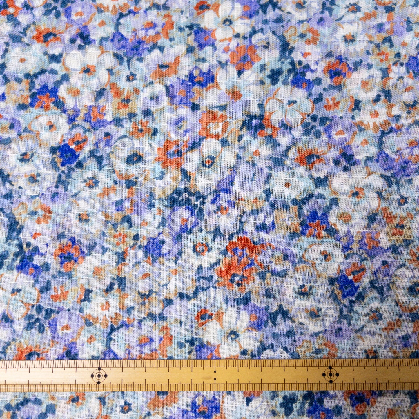 Japan | flowers painting 水彩碎花竹節 | cotton linen dyed dobby 竹節棉麻