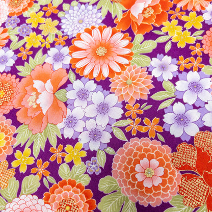 Japan | gilded japanese kaioke 燙金繡球百花 | cotton printed shirting 純棉