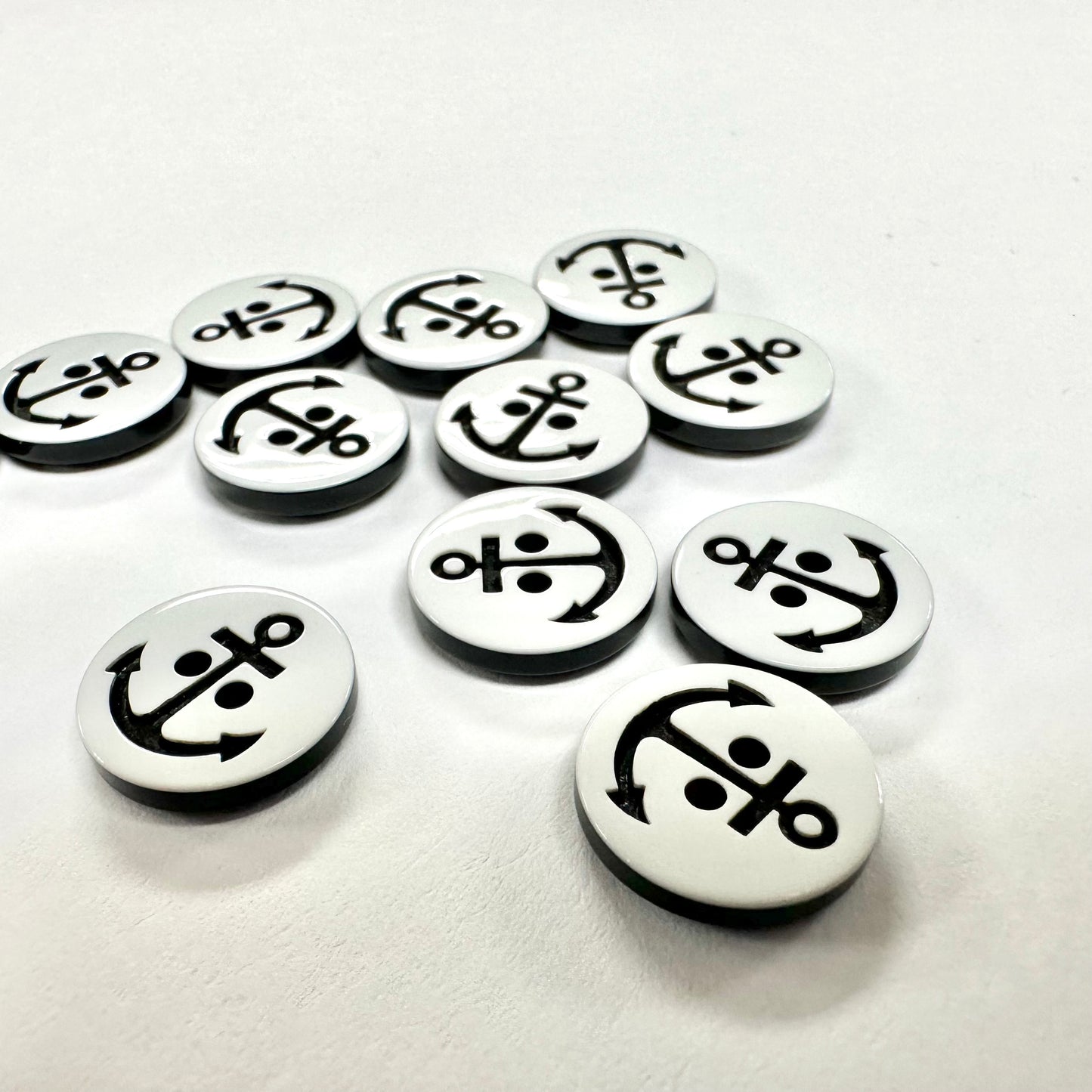 anchor buttons 13mm 12pcs 船錨鈕扣 13mm 12粒裝