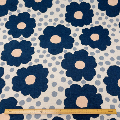 Kobayashi | Nordic Polka Dot Floral 北歐波點大花 | cotton linen 棉麻