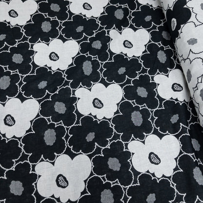 Kobayashi | Nordic floral 北歐拼色線條花 | cotton double weave jacquard 純棉雙面提花