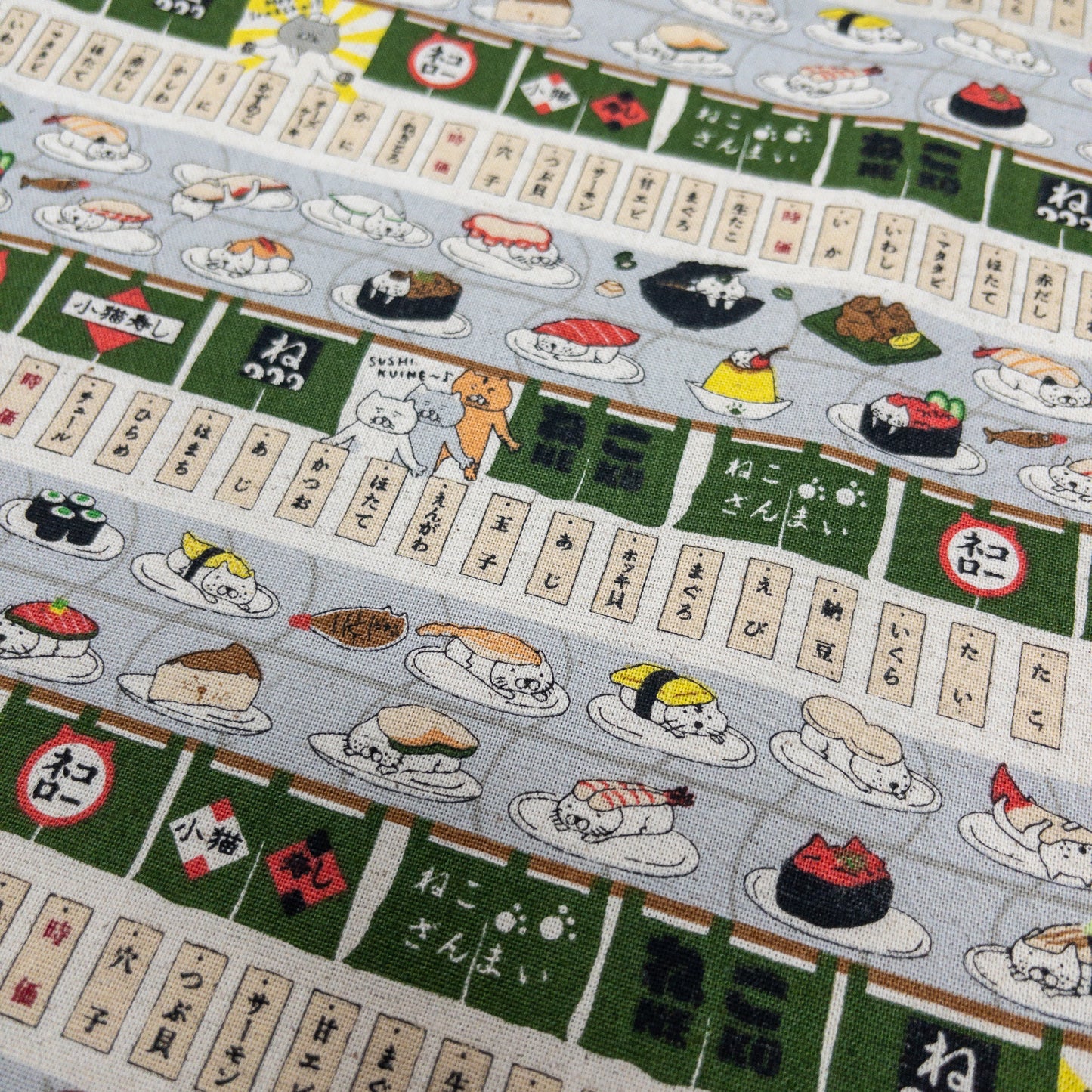 Kobayashi | sushi cat 迴轉壽司貓貓 | cotton linen 棉麻