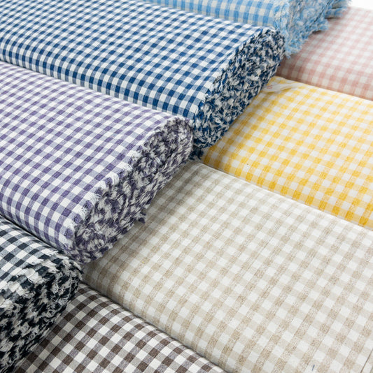 Japan | check 7mm 方格仔 | cotton yarn dyed poplin washer 先染純棉