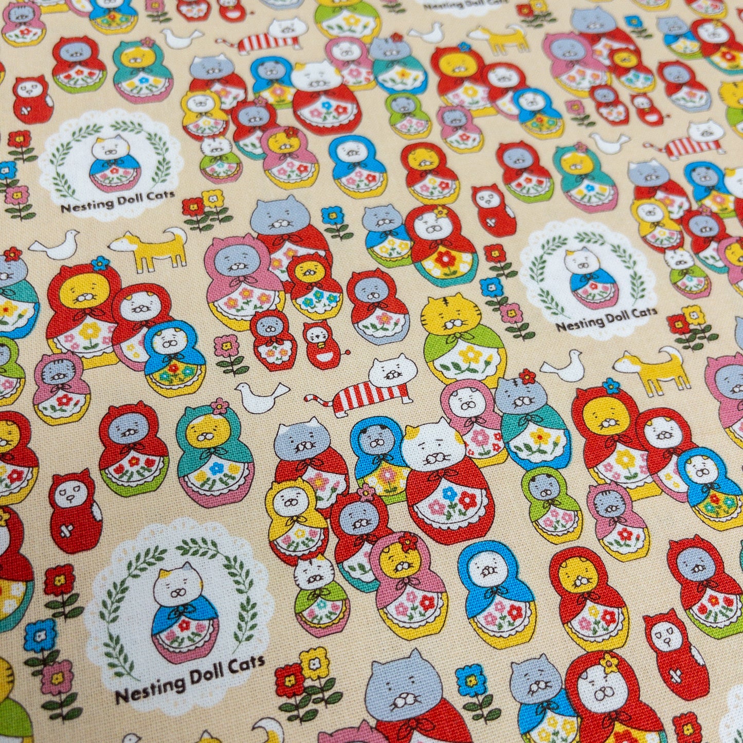 Kobayashi | Nesting Doll cats 俄羅斯貓貓 | cotton canvas 純棉