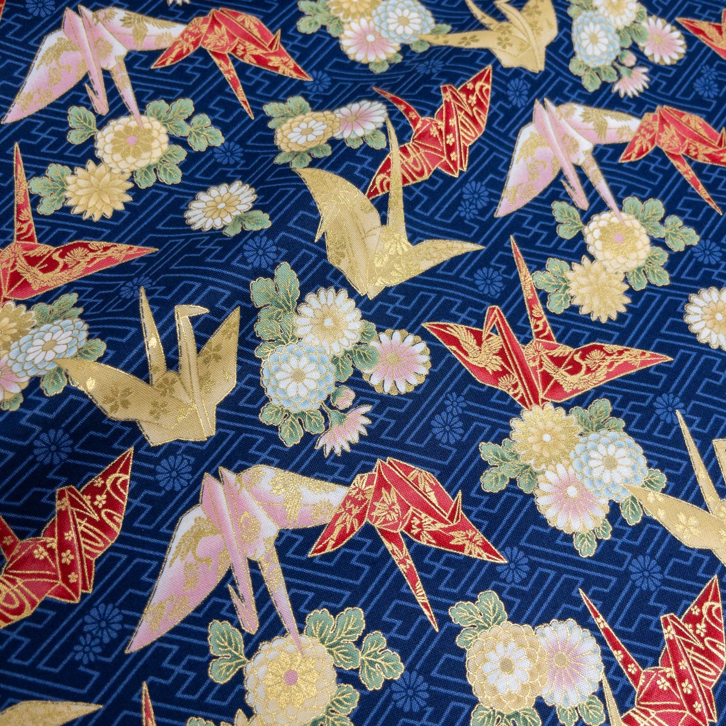 Quilt Gate | paper crane 燙金和風紙鶴 | cotton printed sheeting