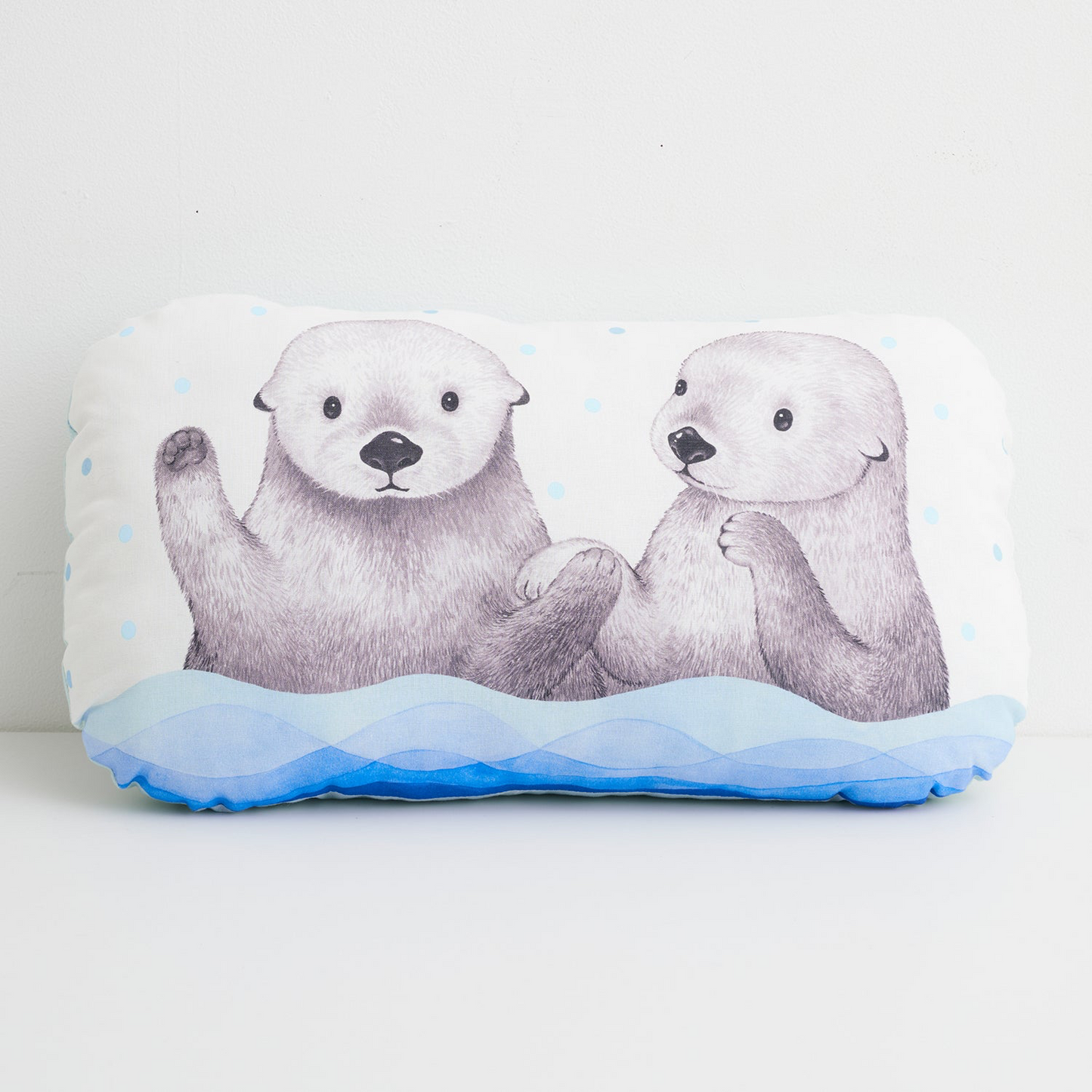 Animania 水獺圖案定位布 | cotton printed sheeting panel 純棉