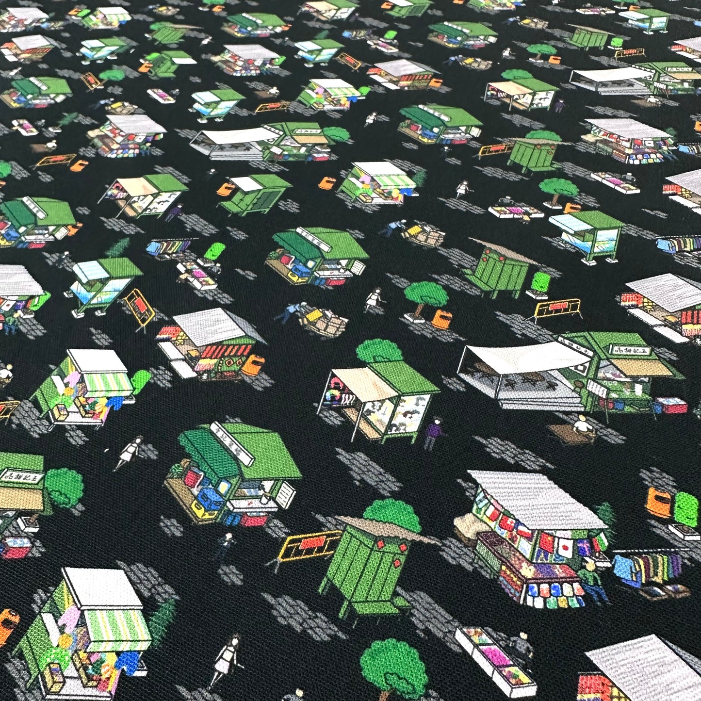 【K‧T FABRIC】香港舊式鐵皮檔 Hong kong’s hawker stall | cotton printed oxford 純棉