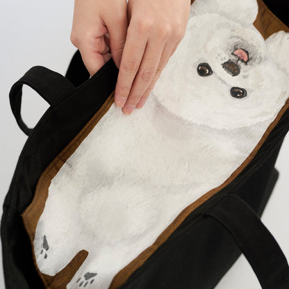 kokka home deco mini - 貓狗躺在地板上 | cotton printed sheeting 純棉