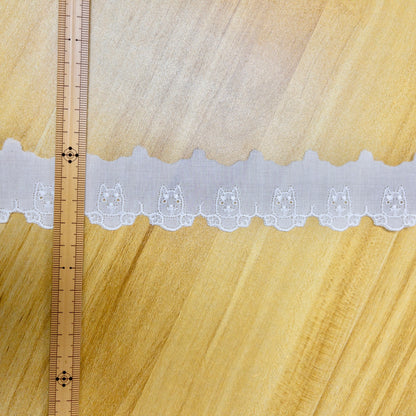 lace 蕾絲花邊 | 柴犬刺繡蕾絲花邊 No.1374