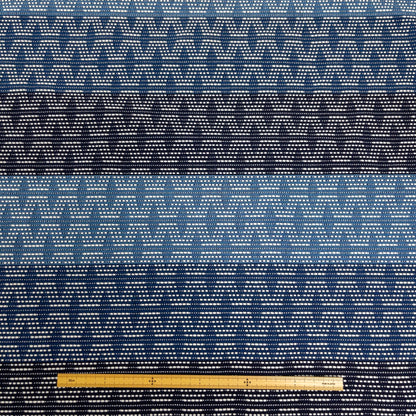 Japan | Indigo Katsuo Sashiko zigzag | Sashiko-ori 刺子織