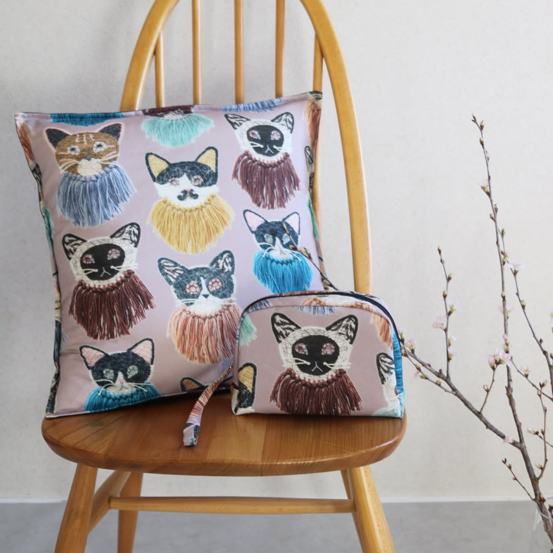 Kari Ishikawa | we are cats | cotton printed sheeting 純棉
