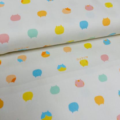 Japan | 「ねこたま」cat heads 彩色小貓頭 | cotton printed oxford 純棉