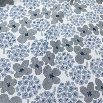 Kobayashi | 藍色繡球花圖案 | cotton double weave jacquard 純棉雙面提花