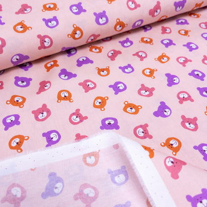 Japan | teddy bear head熊仔頭 | cotton printed board 純棉