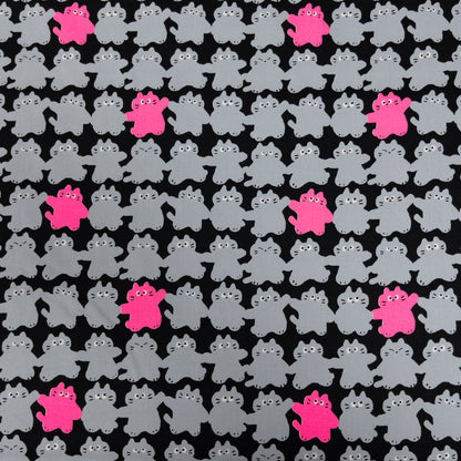 Japan | calico cat hand in hand 貓貓手拉手 | cotton printed oxford 純棉