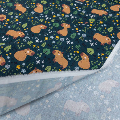 Taiwan | 水豚森林 capybara | cotton printed oxford 純棉