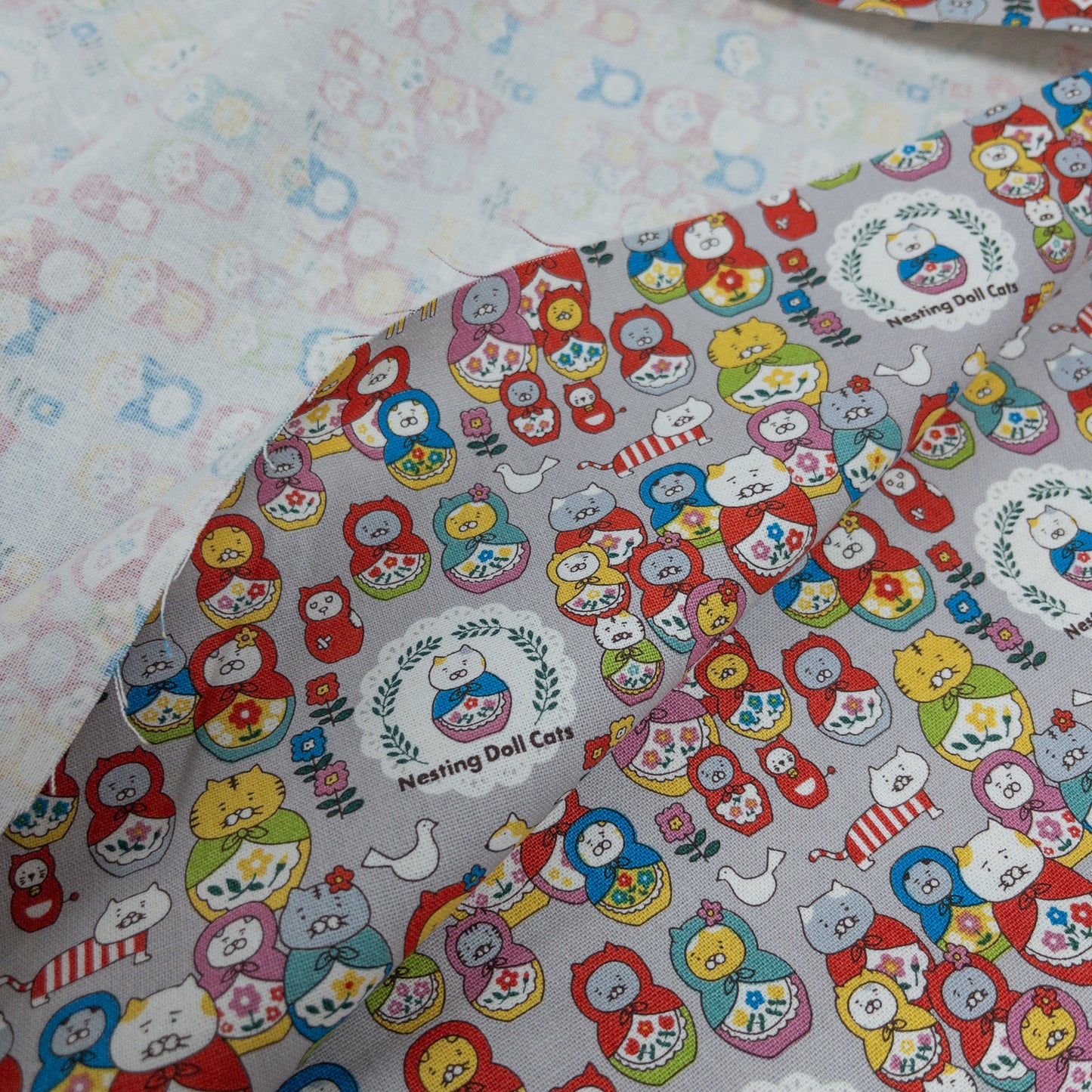 Kobayashi | Nesting Doll cats 俄羅斯貓貓 | cotton canvas 純棉