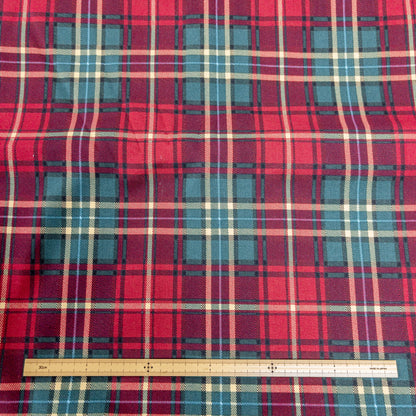Korea | simple checkered pattern 聖誕 紅綠簡單線條格仔 格子 方格圖案 | cotton printed oxford 純棉