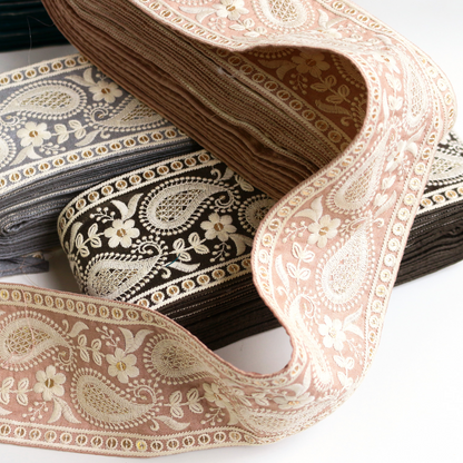 embroidery webbing 刺繡帶 | paisley 腰果花 8.5cm