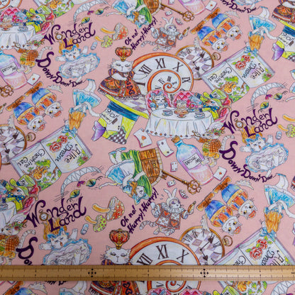 Japan | 『Hoyoka』Alice in Nyanderland Cats 愛麗絲貓貓 | cotton printed sheeting 純棉