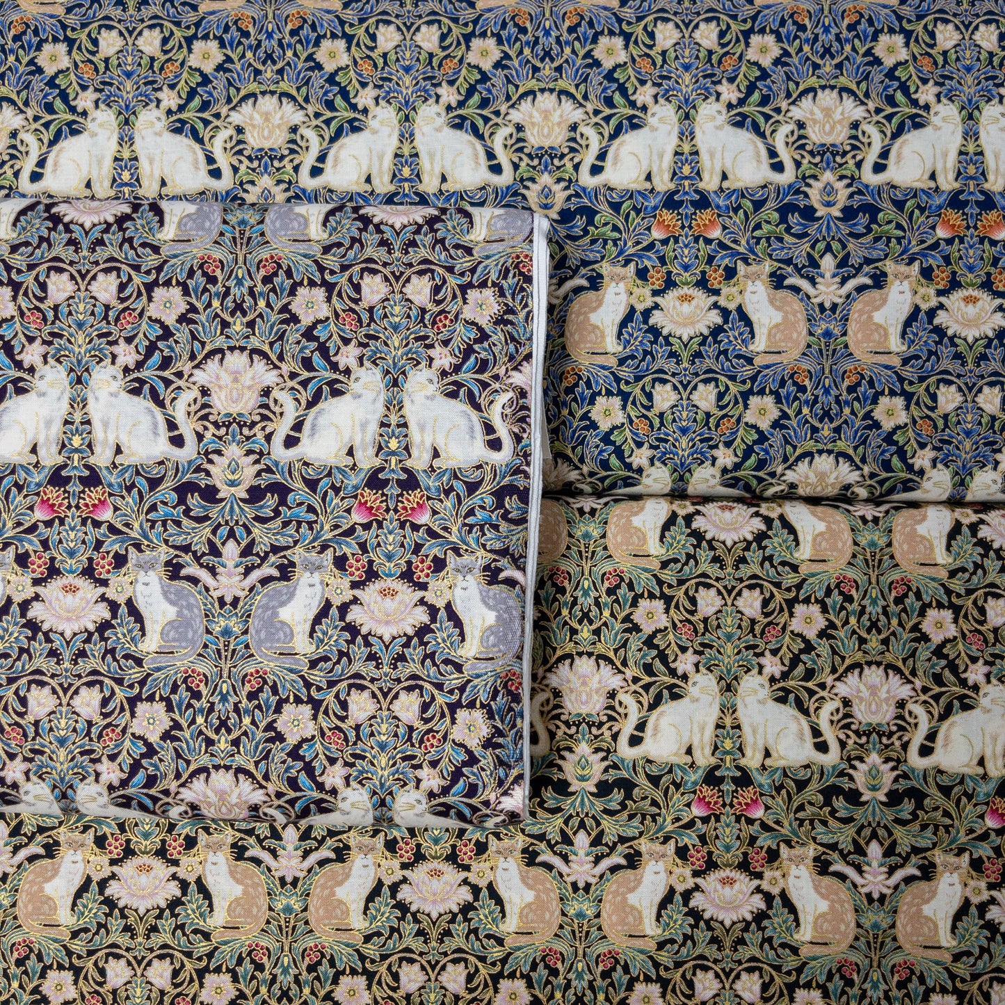 Quilt Gate | Cat relief pattern 貓貓浮雕圖案 | cotton printed sheeting 純棉