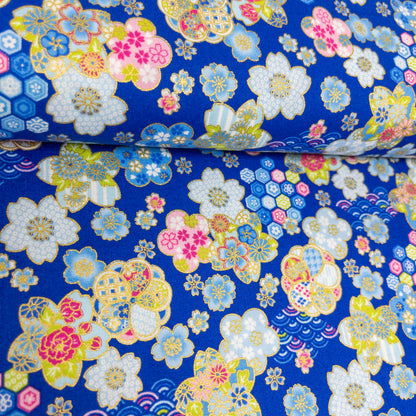 Japan | japanese gilded sakura 燙金櫻花 | cotton printed sheeting 純棉