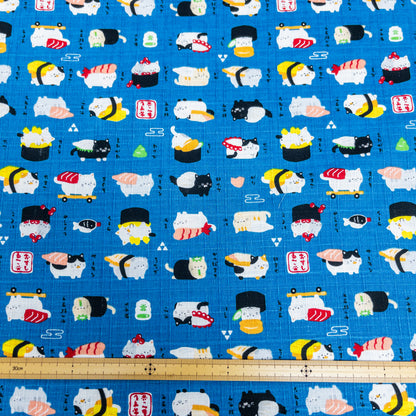 Japan | sushi cat 壽司貓貓 | cotton printed dobby 竹節棉