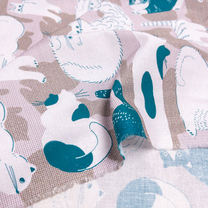 nora. | hairy cat 毛茸茸貓貓 | cotton printed sheeting 純棉