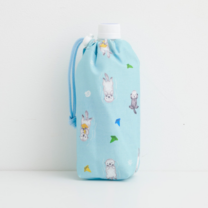 Animania 水獺圖案定位布 | cotton printed sheeting panel 純棉
