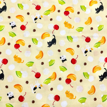 Japan | fruit cat 水果貓貓 | cotton printed sheeting 純棉