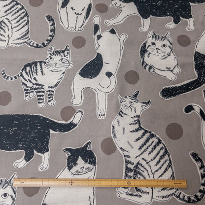 Kobayashi | Nordic Polka Dot Cat 波點大貓 | cotton linen 棉麻