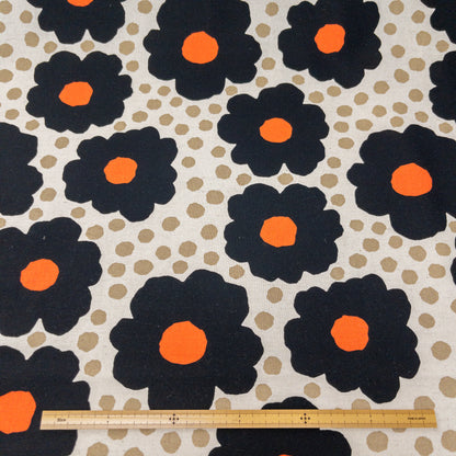 Kobayashi | Nordic Polka Dot Floral 北歐波點大花 | cotton linen 棉麻