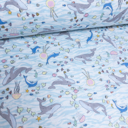 Japan | sharks & fish 鯊魚 | cotton double gauze 二重紗