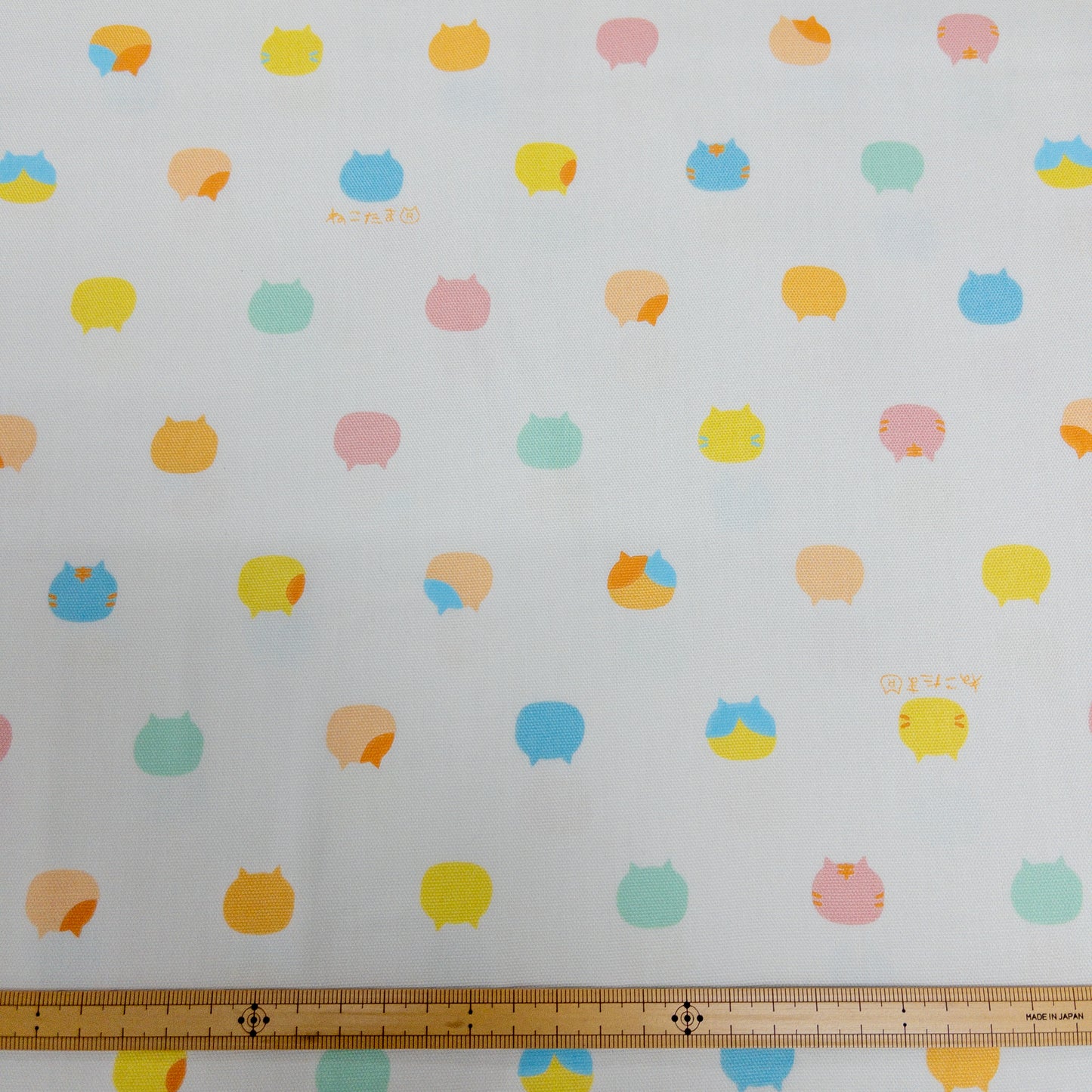 Japan | 「ねこたま」cat heads 彩色小貓頭 | cotton printed oxford 純棉