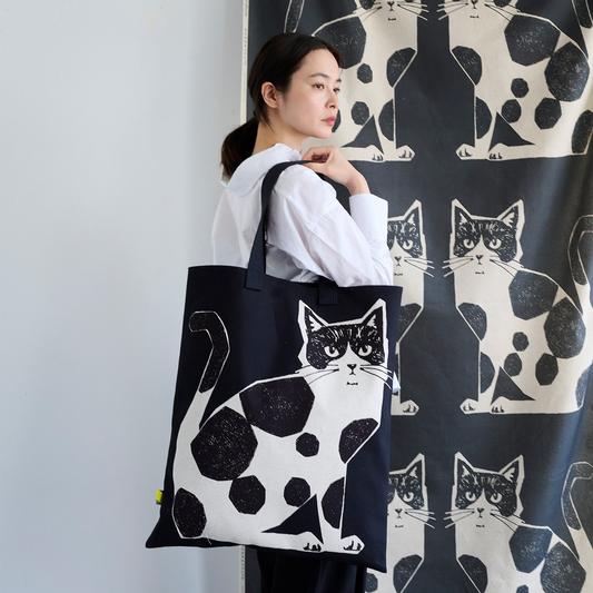 echino | TWO CAT 大貓 NekoNoe K from 30 SEWINGPINS | panel cotton linen 棉麻定位布